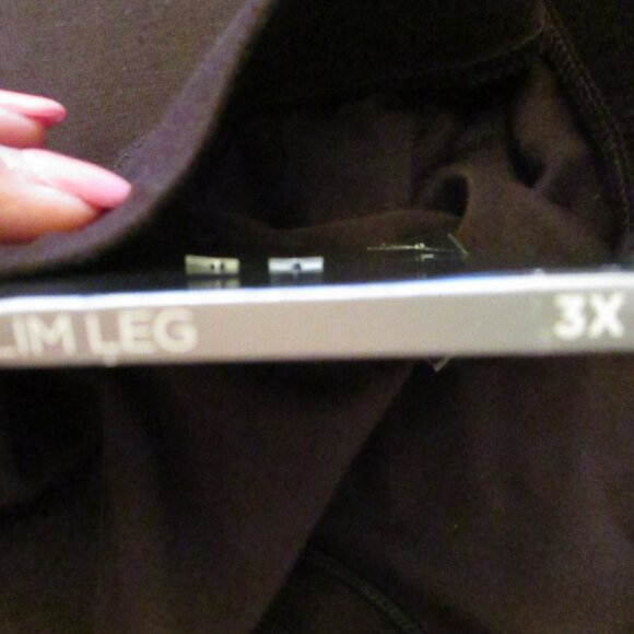 NWT Catherines AnyWear Womens Brown Pull On Slim Leg Pants Pockets Size 3X-26/28 - Picture 9 of 14